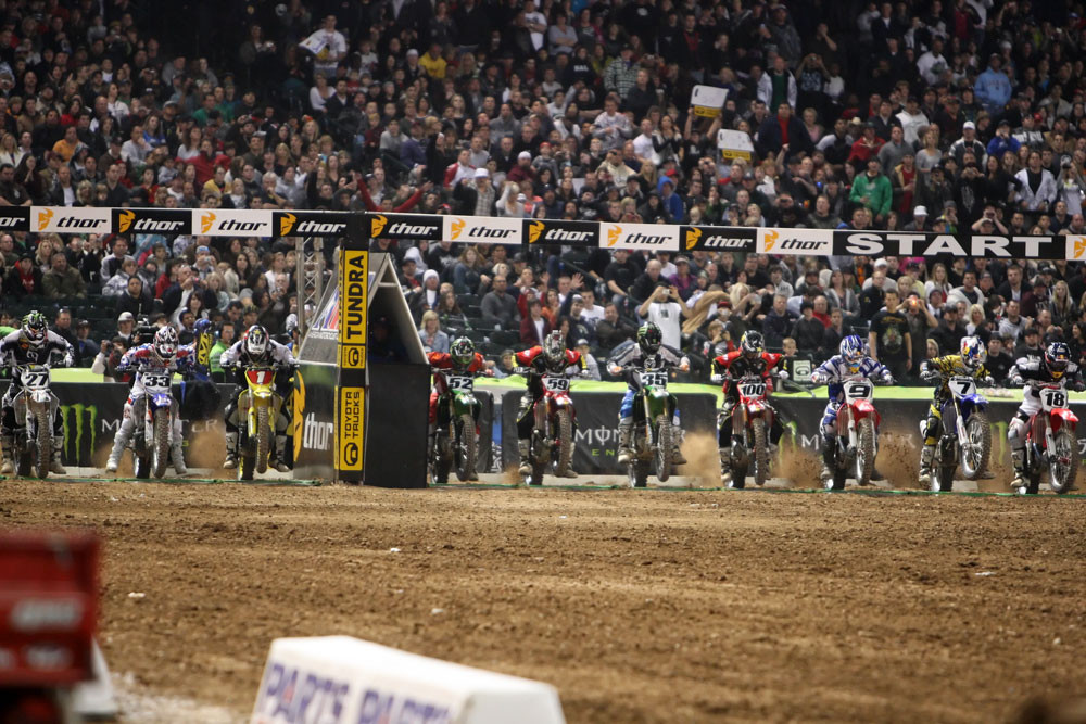 Starting lineup 2009 Monster Energy Supercross Phoenix Motocross