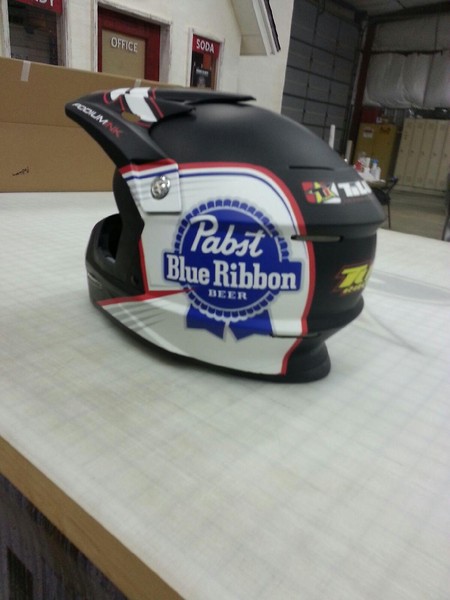 Pbr beer dirt bike helmet Clearance