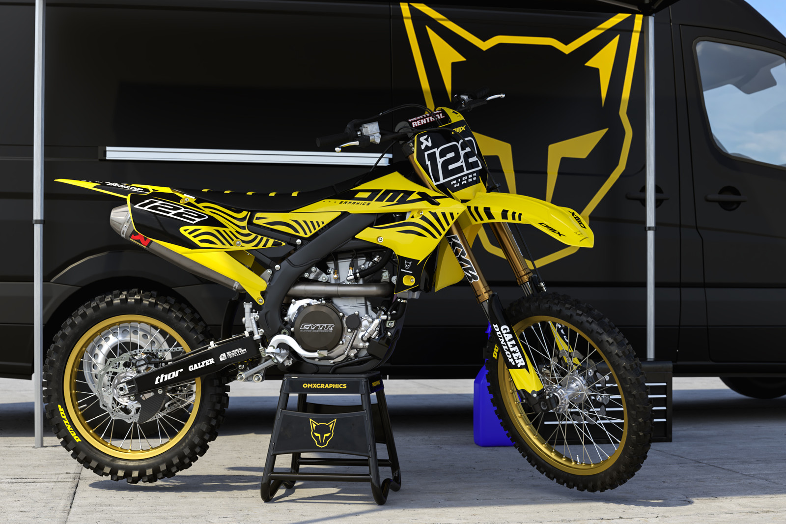 Dirt Bike Graphics Kit Chimera by OMX