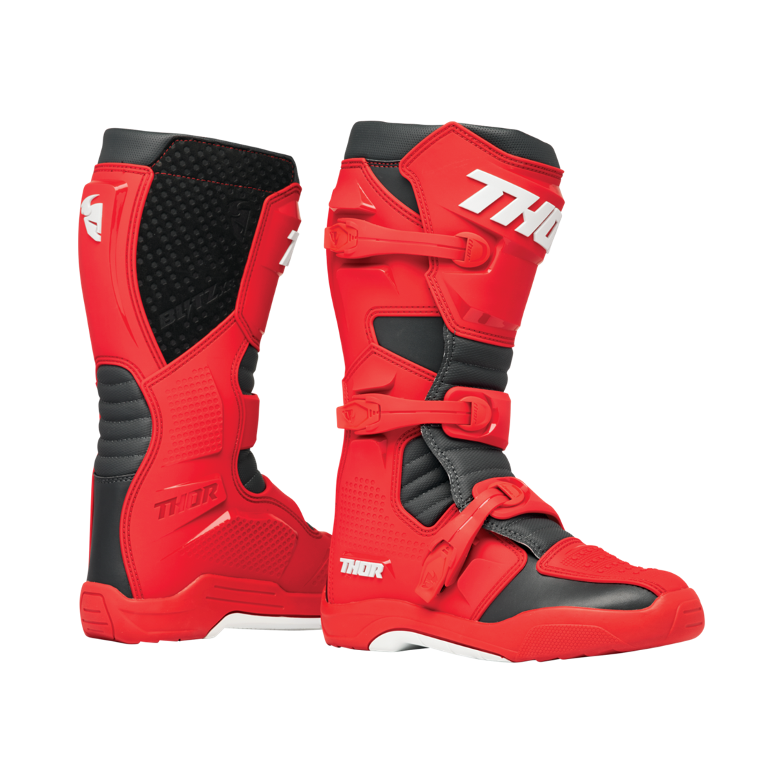 Blitz XR MX Boots - RedCharcoal %282%29