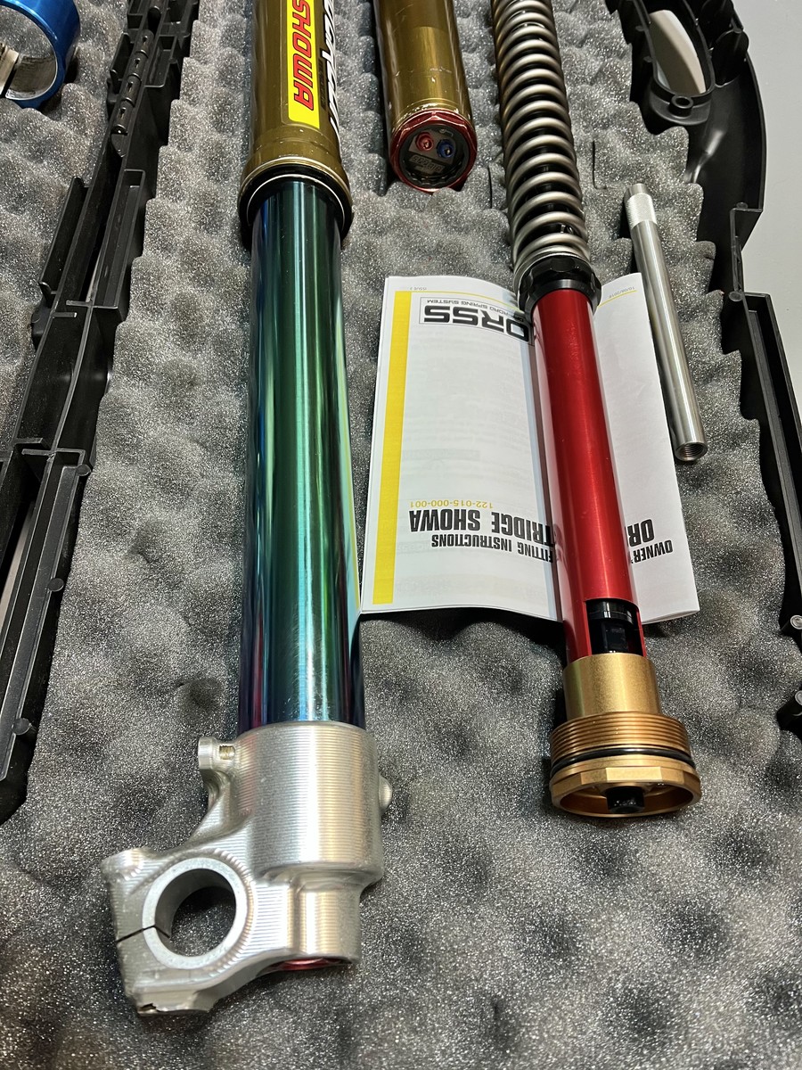 Showa A kit forks & clamps Suzuki rmz. 3,000 shipped USA For Sale