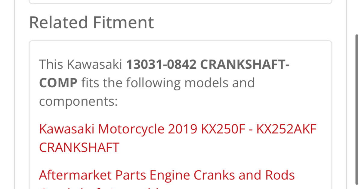 2017 kx250f bottom end rebuild kits?? Tech Help/Race Shop Motocross