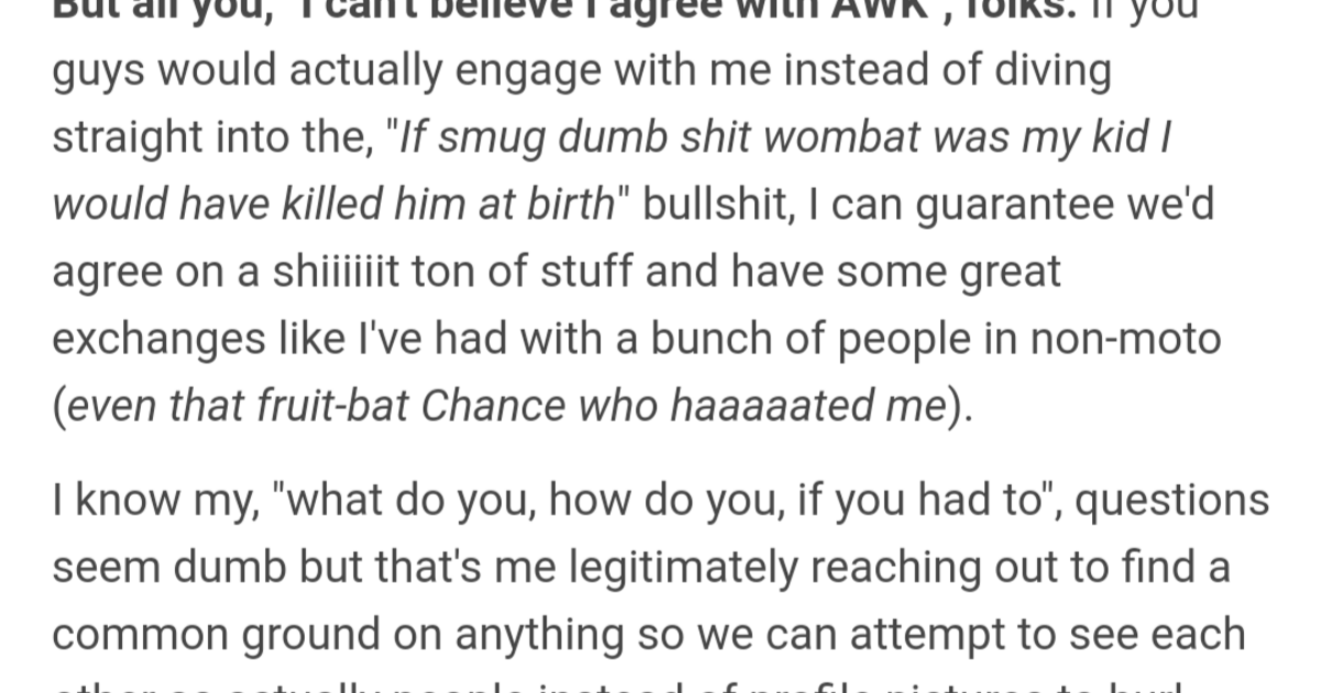 Not to derail this thread but... - Non-Moto - Motocross Forums ...