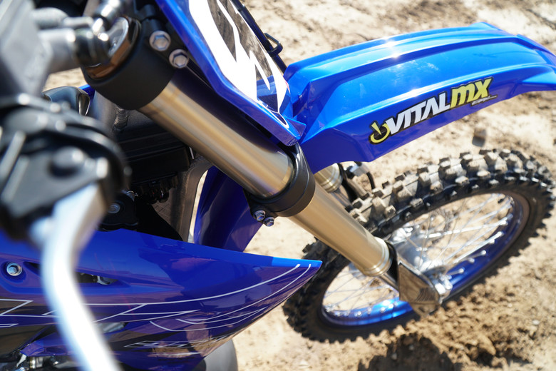 New YZ450F forks, with YZ250 specific settings. 